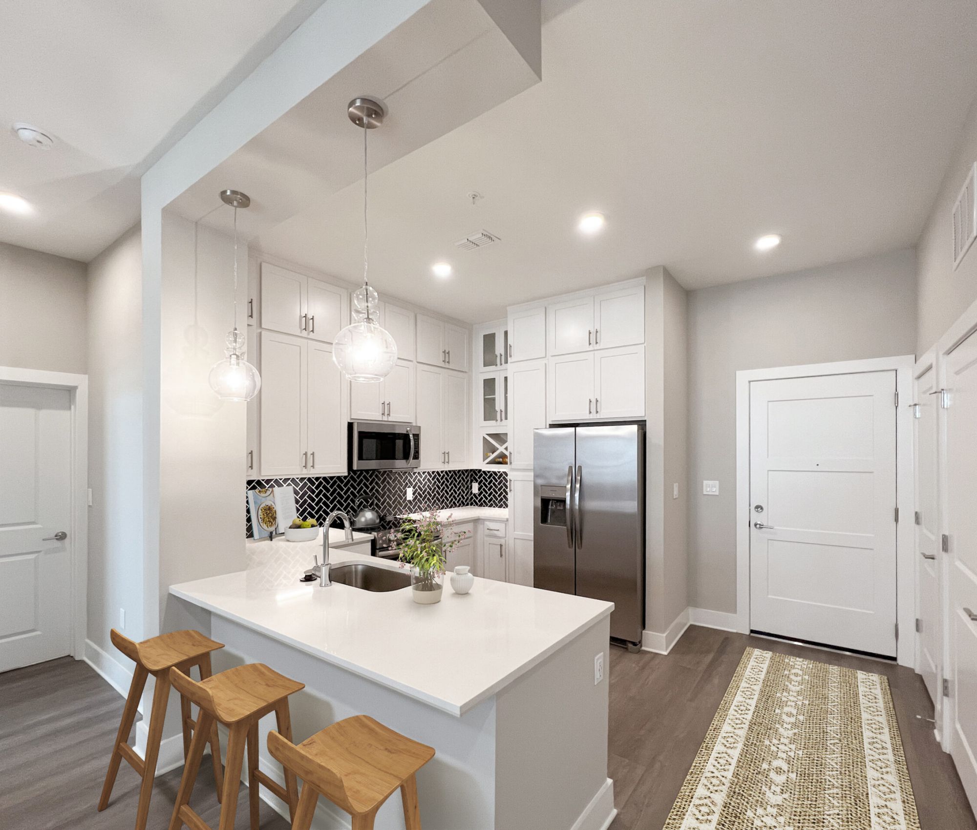 Woman smiling holding a coffee mug