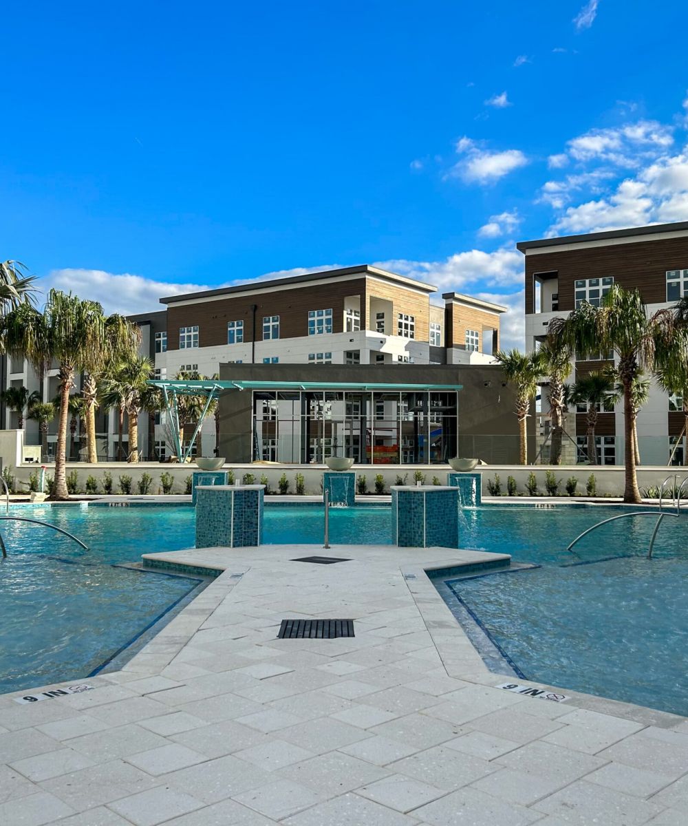 Beautiful pool in the center of our property