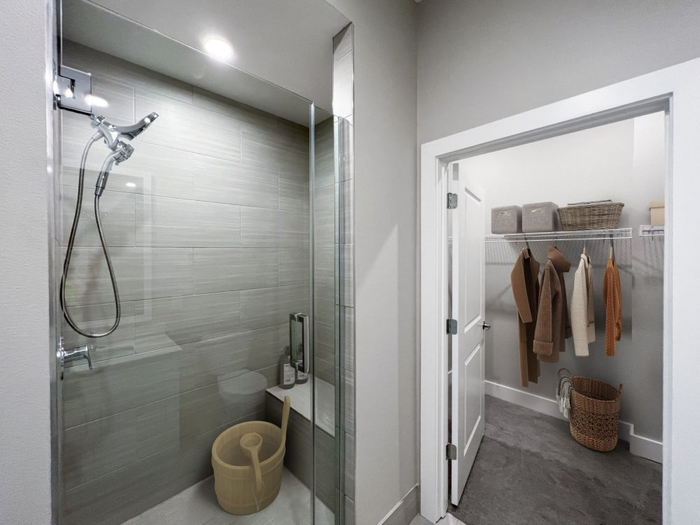 Shower with rain head